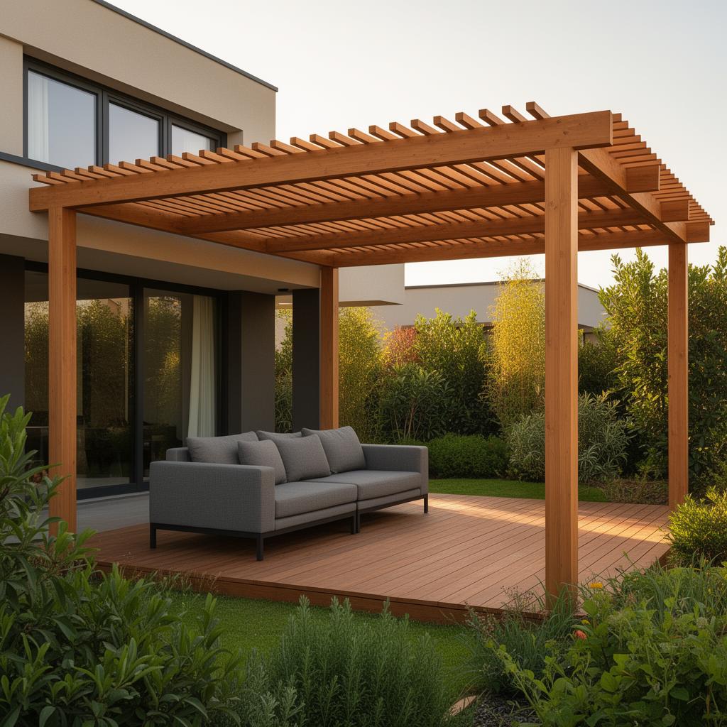 Pergola bois moderne — exemple d'inspiration cliente